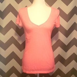 American Eagle heathered deep v-neck tshirt